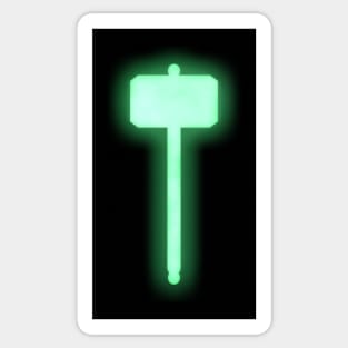 Spiritual Weapon (Green Hammer) Sticker